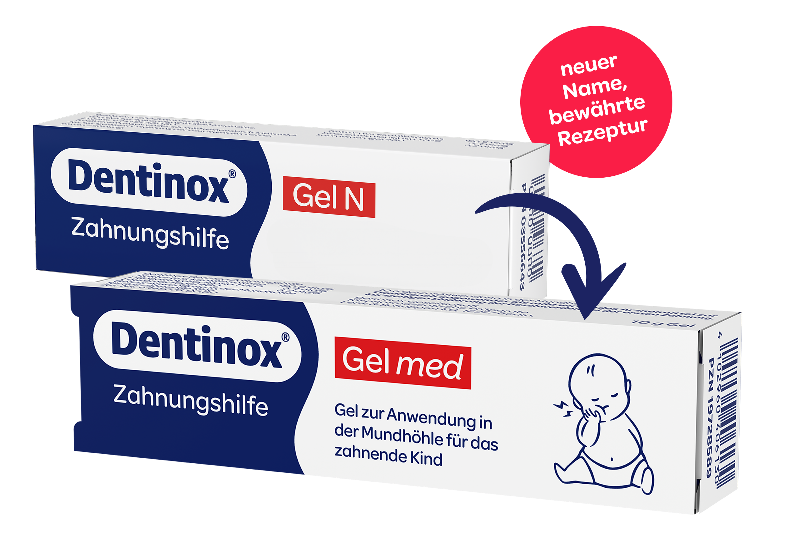 DD Gmed zwei Packshots alt und neu mit Störer